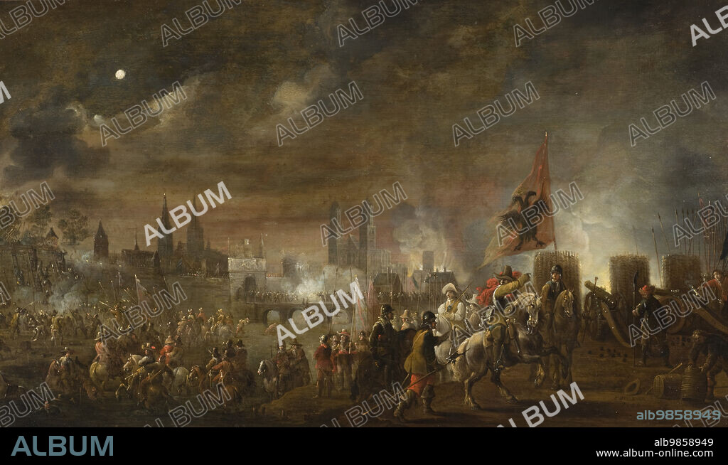 PIETER MEULENER. The Siege of Magdeburg, 1631, (1650). The sack of Magdeburg was the destruction of the Protestant city of Magdeburg on 20 May 1631 by the Imperial Army and the forces of the Catholic League, resulting in the deaths of around 20,000, including both defenders and non-combatants. The event is considered the worst massacre of the Thirty Years' War.