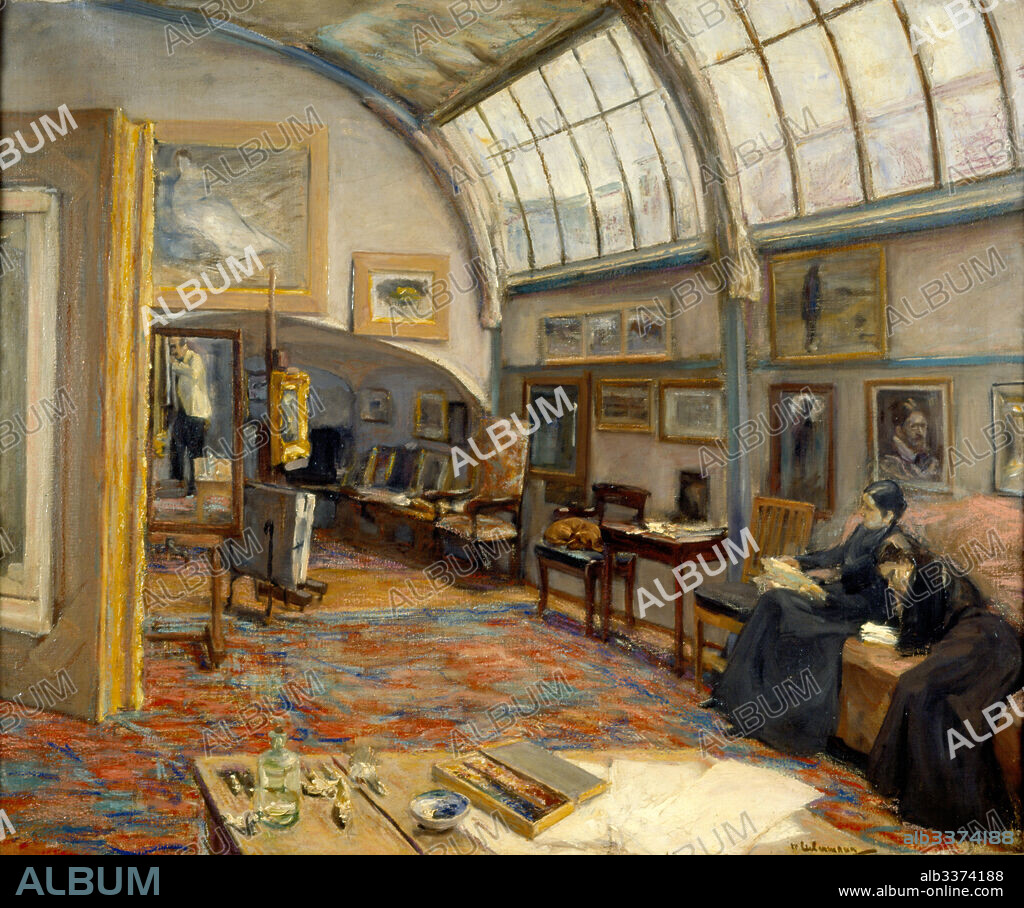 MAX LIEBERMANN. Artist's studio at the Brandenburger Tor in Berlin.