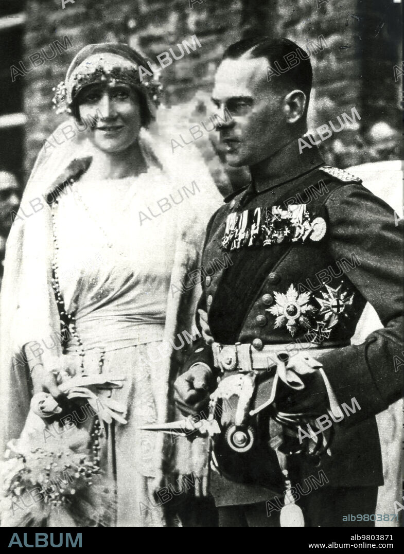 Maria bona from savoy-genoa with her husband corrado from bavaria, 1921.