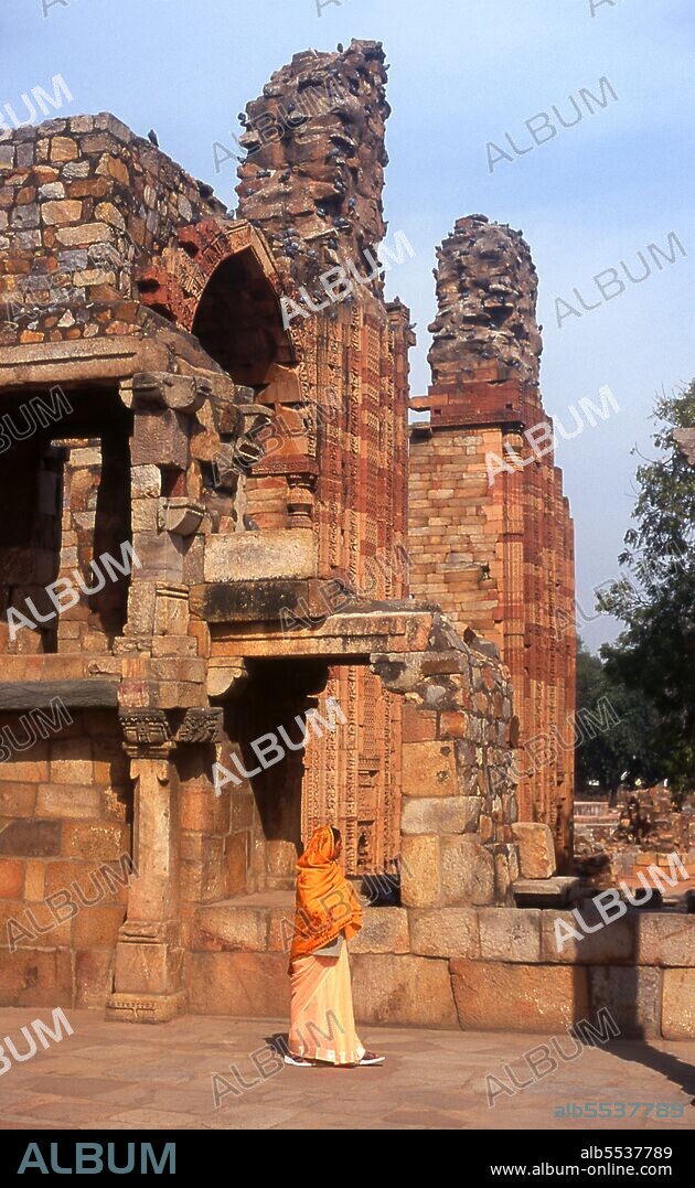 The Quwwat-ul-Islam mosque was built by Qutb-ud-din Aibak, founder of the Mamluk or Slave dynasty. Construction began in 1193 CE. It was the first mosque built in Delhi after the Islamic conquest of India. Construction of the Qutb Minar was started in 1192 by Qutb-ud-din Aibak, the first Sultan of Delhi, and was carried on by his successor, Iltutmish. In 1368, Firoz Shah Tughlaq constructed the fifth and the last storey. Delhi is said to be the site of Indraprashta, capital of the Pandavas of the Indian epic Mahabharata. Excavations have unearthed shards of painted pottery dating from around 1000 BCE, though the earliest known architectural relics date from the Mauryan Period, about 2,300 years ago. Since that time the site has been continuously settled. The city was ruled by the Hindu Rajputs between about 900 and 1206 CE, when it became the capital of the Delhi Sultanate. In the mid-seventeenth century the Mughal Emperor Shah Jahan (1628–1658) established Old Delhi in its present location, including most notably the Red Fort or Lal Qila. The Old City served as the capital of the Mughal Empire from 1638 onwards.  Delhi passed under British control in 1857 and became the capital of British India in 1911. In large scale rebuilding, parts of the Old City were demolished to provide room for a grand new city designed by Edward Lutyens. New Delhi became the capital of independent India in 1947.