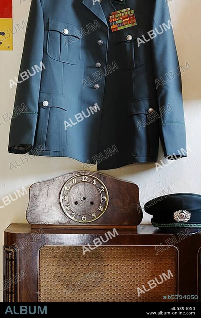 East German memorabilia as decoration in the ostalgie tavern Zur Molle, Seebad Bansin, Usedom Island, Mecklenburg-Western Pomerania, Germany, Europe.