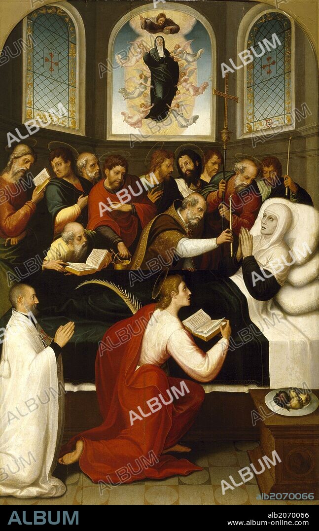 Juan Correa de Vivar / 'El Tránsito de la Virgen', 1546-1550, Escuela Española, Óleo sobre Tabla, 254 cm x 147 cm, P00671.