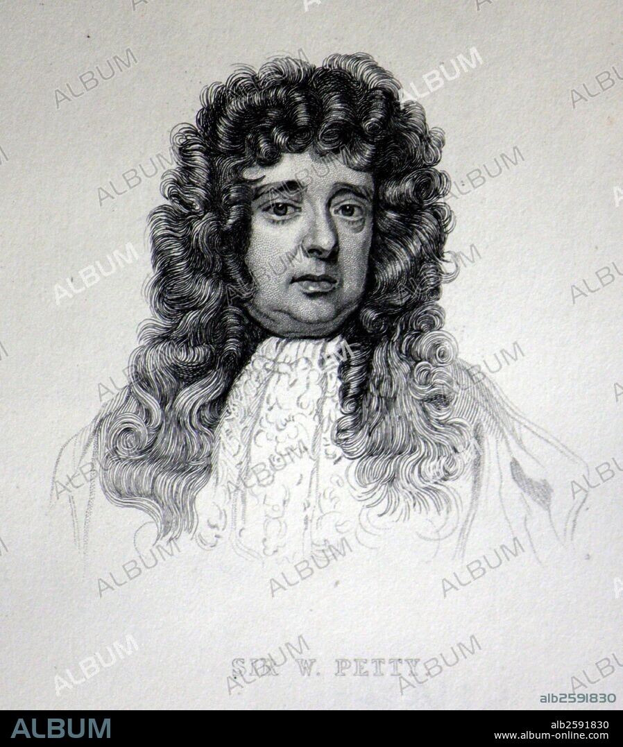 Sir William Petty (1623-1687) was an English economist, scientist and philosopher.  He first became prominent serving Oliver Cromwell and also managed to remain prominent under king Charles II and King James II.                                                                                                                                                                                                                                                                                                                                                                                                                                                                                                                                                                                                        .