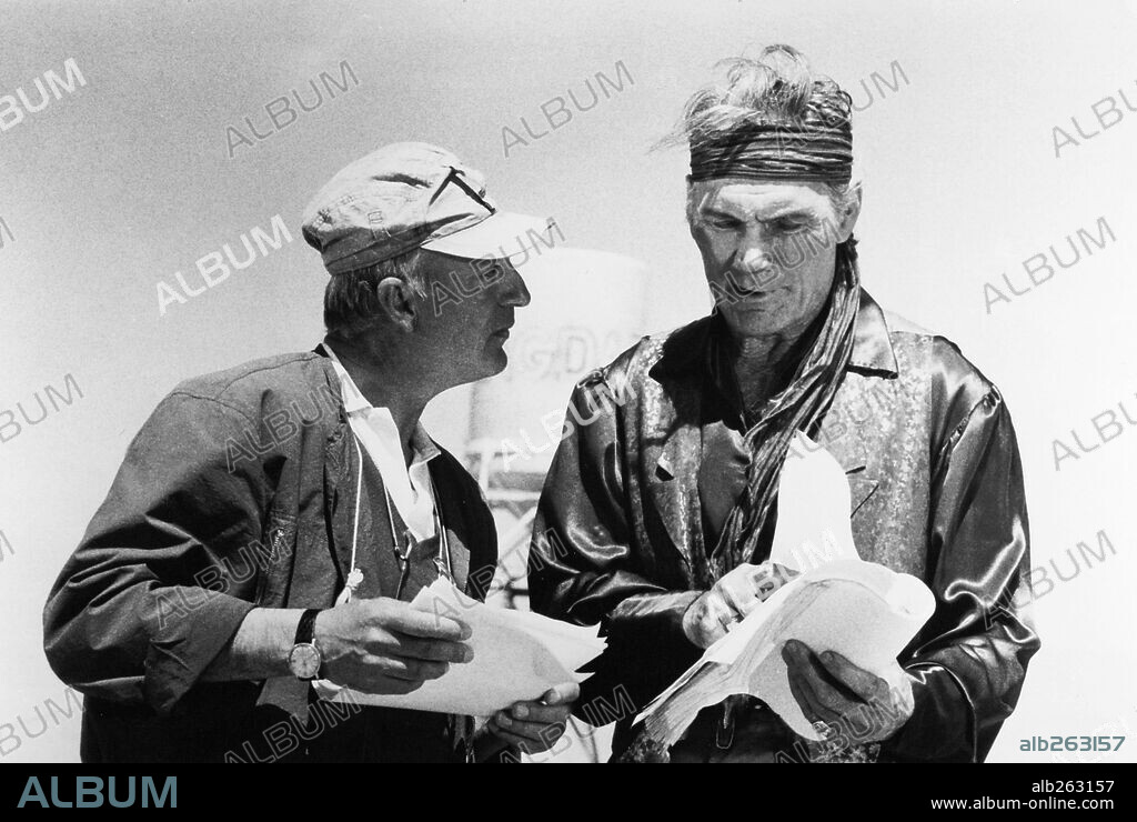 JACK PALANCE und PERCY ADLON in OUT OF ROSENHEIM, 1987, unter der Regie von PERCY ADLON. Copyright ISLAND PICTURES.