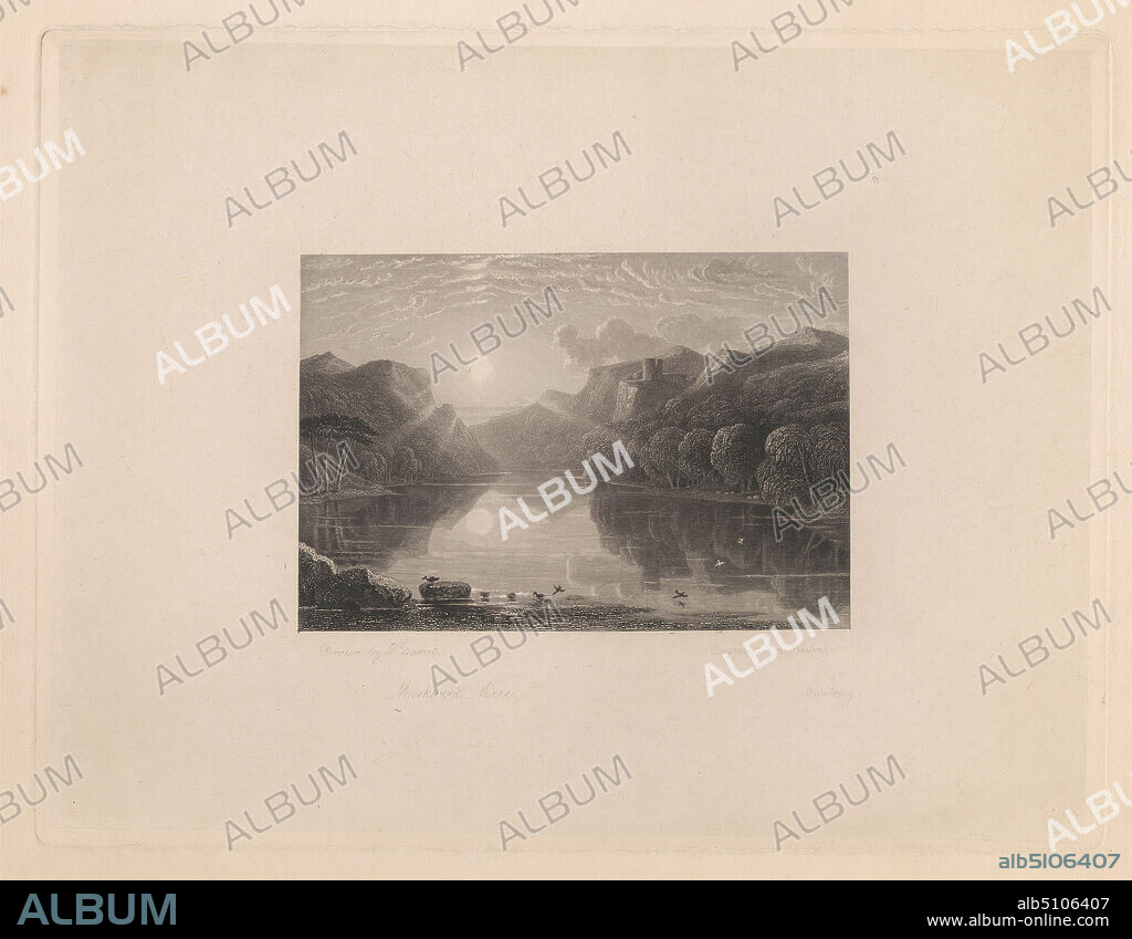 Mirkwood Mere, Waiverly, Print made by Edward Francis Finden, 17911857, British, after George Barret RA, ca. 1728/321784, Irish, 1833, Etching and line engraving on medium, slightly textured, cream wove paper.