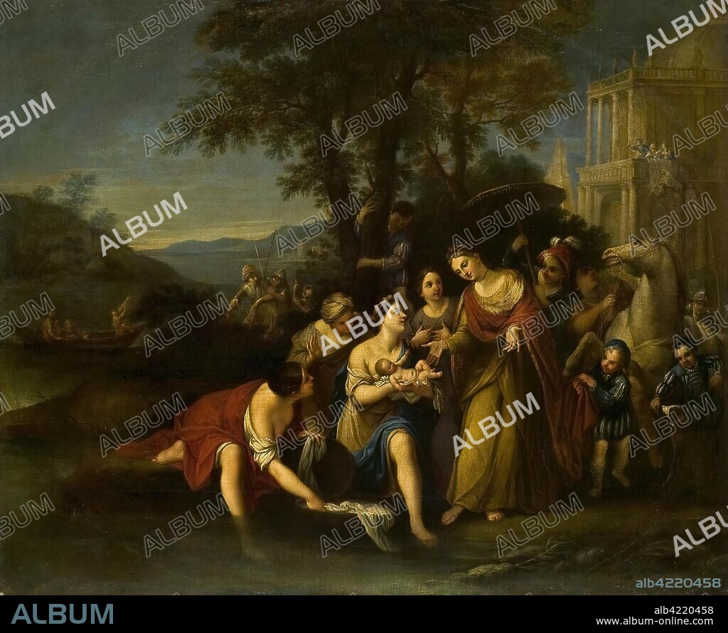 MARCO ANTONIO FRANCESCHINI (MARCANTONIO). 'Finding of Moses'. Italy, Second half of the 1690s. Dimensions: 91x110 cm.