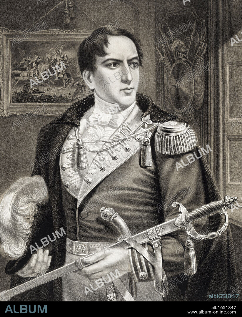Robert Emmet, Roibeard Eimeid 1778 to 1803 Irish nationalist rebel leader from a print published 1874.