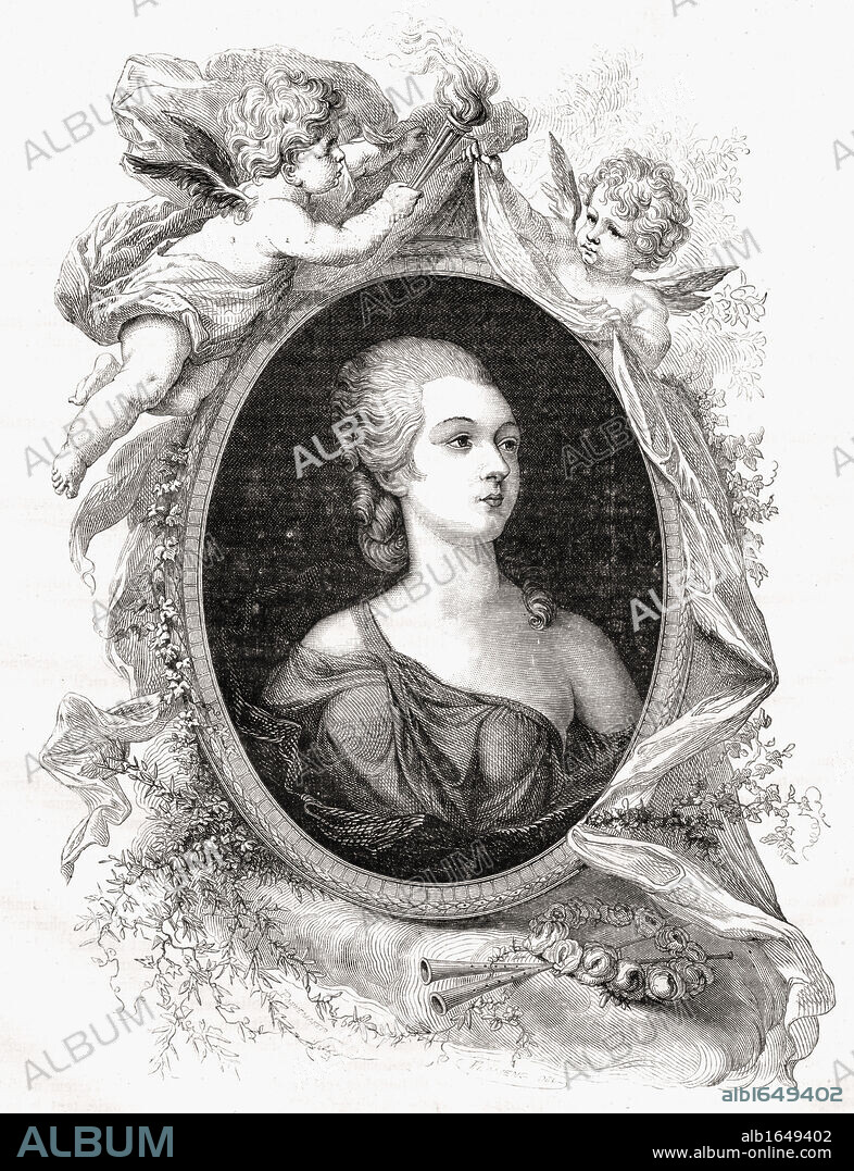 Madame Du Barry, Jeanne Becu, Comtesse Du Barry,1743-1793. Mistress of Louis XV. From "Histoire de la Revolution Francaise" by Louis Blanc.