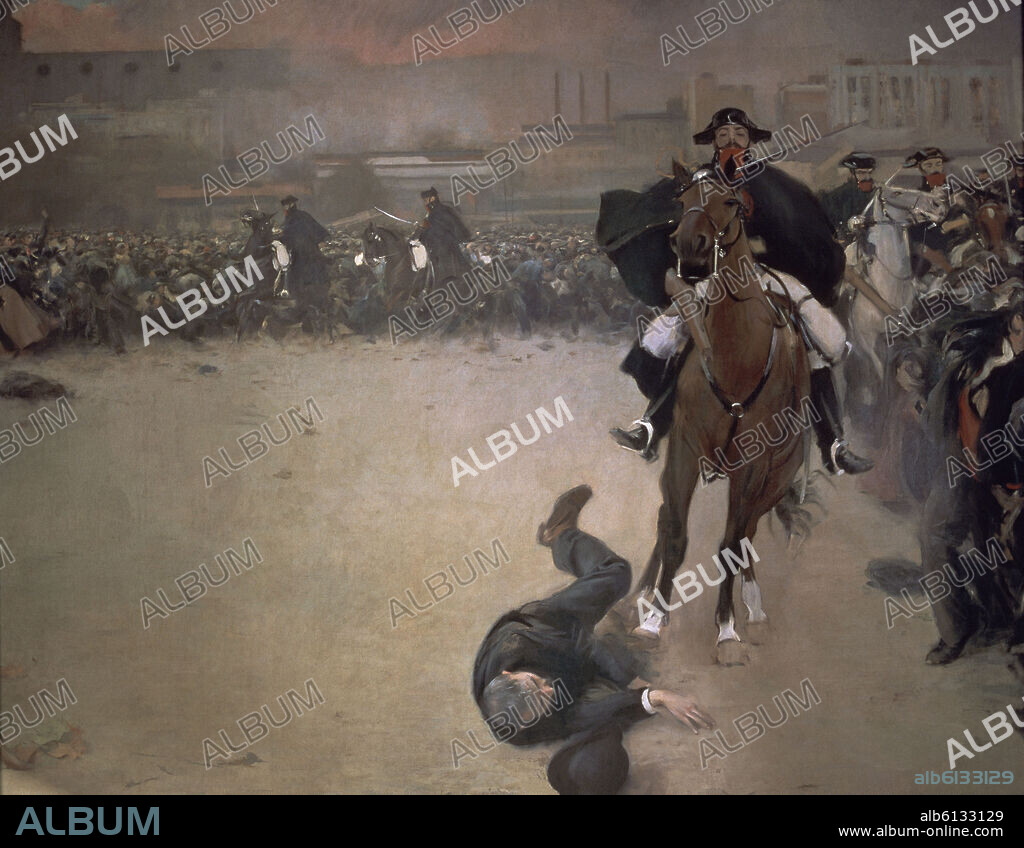 RAMON CASAS Y CARBO. LA CARGA - 1902 - CONJUNTO.