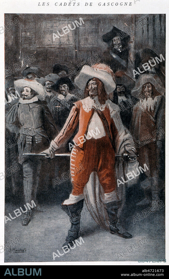 Cyrano : Ce sont les cadets de Gascogne. Illustration de 1910 par S. MACCIATI (19-20 s.) pour Cyrano de Bergerac d'Edmond ROSTAND (1868-1918). Credit : Coll. Jonas/KHARBINE-TAPABOR.