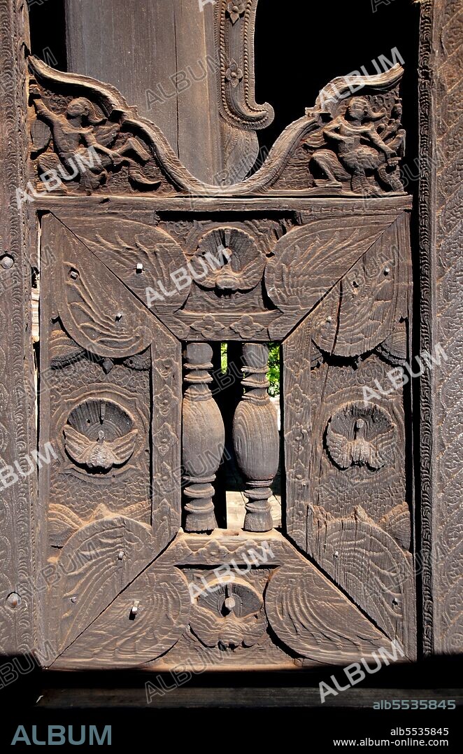 The Bagaya Monastery is constructed entirely of teak wood and was built ib 1834 CE, during the reign of King Bagyidaw (1784 - 1846). Inwa was the capital of Burma for nearly 360 years, on five separate occasions, from 1365 to 1842. So identified as the seat of power in Burma that Inwa (as the Kingdom of Ava, or the Court of Ava) was the name by which Burma was known to Europeans down to the 19th century.