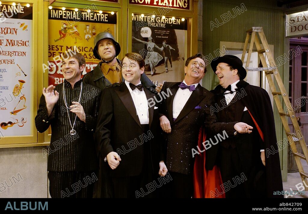 GARY BEACH, MATTHEW BRODERICK, NATHAN LANE, ROGER BART and WILL FERRELL in THE PRODUCERS, 2005, directed by SUSAN STROMAN. Copyright UNIVERSAL PICTURES / SCHWARTZ, ANDREW.