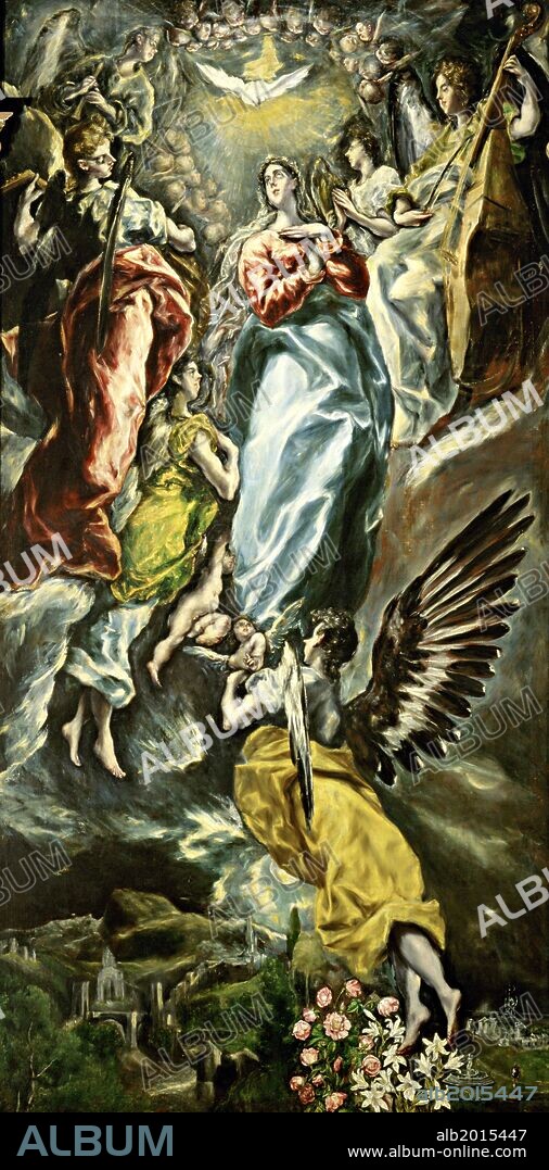El Greco / 'The Assumption of the Virgin Mary', 1607-1613, Oil on canvas, 154 × 347 cm.