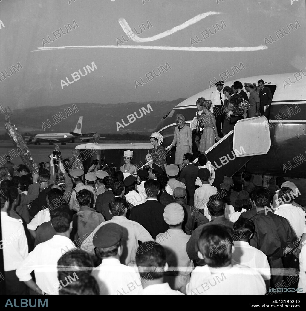 BEAUTY MISS EUROPE COMPETITION CANDIDATES ARRIVE IN BEIRUT ;. 1 JUNE 1964.