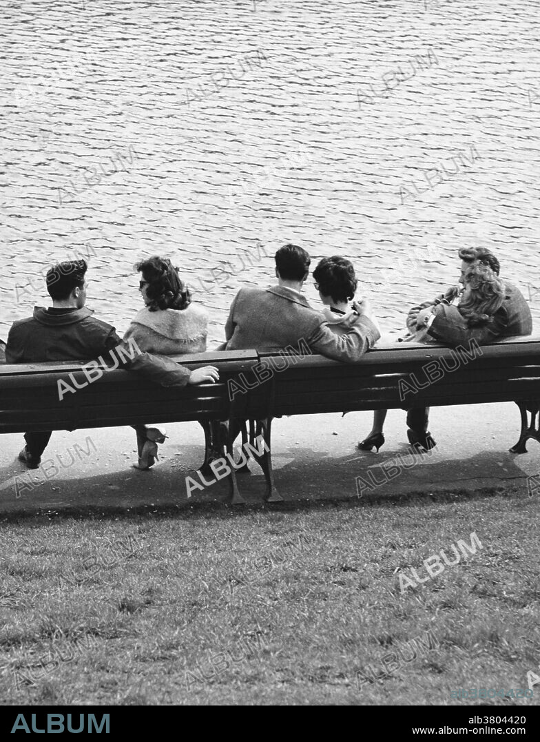 Lovers in Montreal, Quebec, Canada, circa 1960s.
