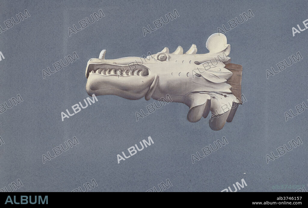ROSAMOND P. GRAY. Gargoyle/Gutter Spout. Dated: 1935/1942. Dimensions: overall: 32.7 x 48.3 cm (12 7/8 x 19 in.). Medium: watercolor and graphite on paper.