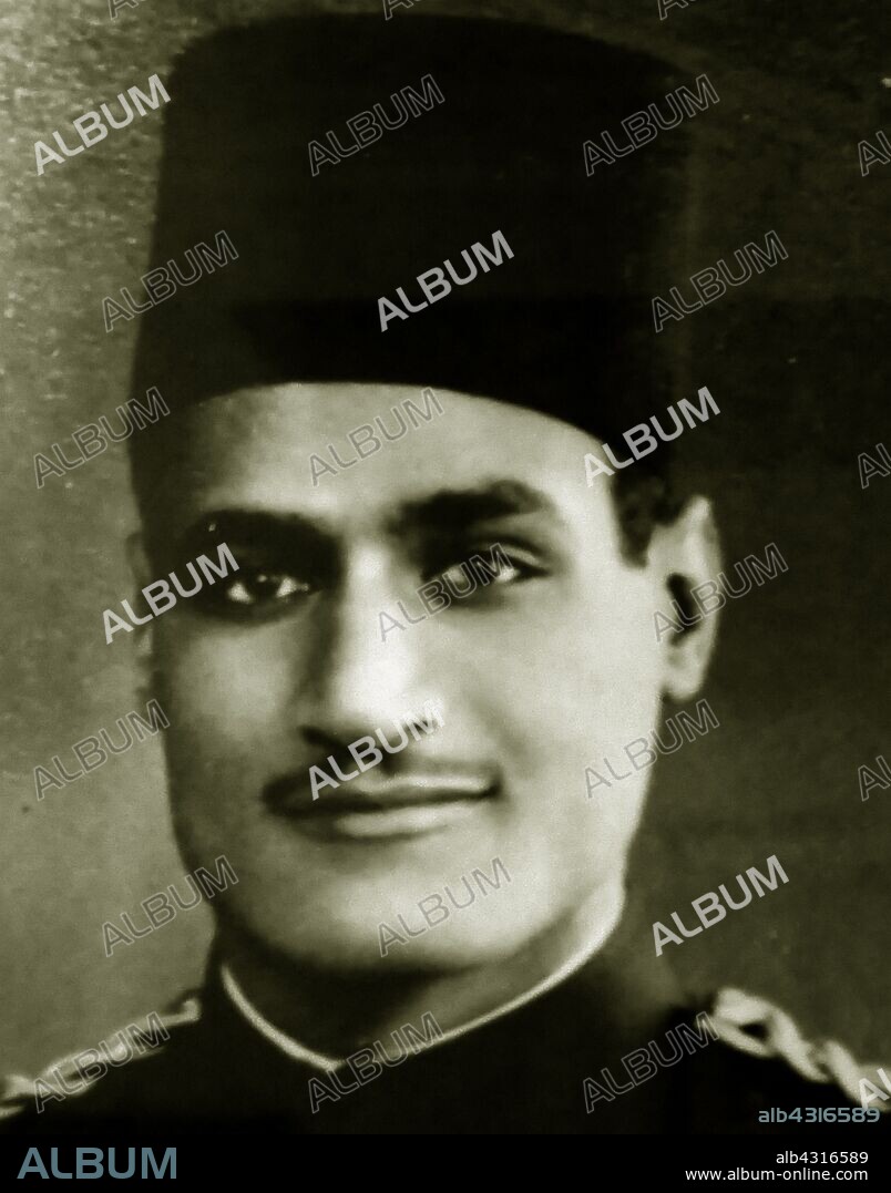 Gamal Abdel Nasser, as a young officer circa 1940. Nasser was President of Egypt, from 1956 until his death in 1970. Nasser led the 1952 overthrow of the monarchy and introduced far-reaching land reforms the following year.