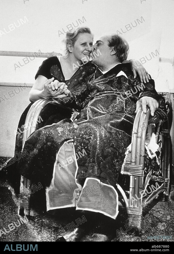 Heitor Villa-Lobos, the famous Brazilian composer and his wife. 1969.