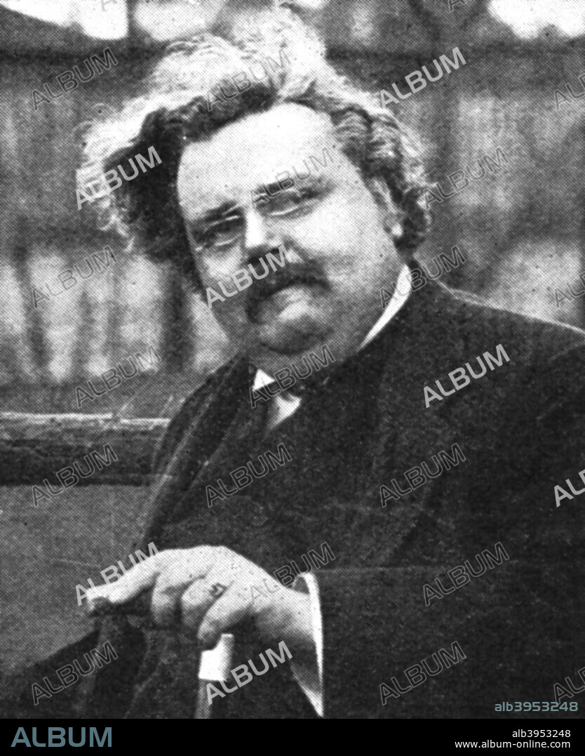 G.K. Chesterton (1874-1936), English writer, early 20th century.