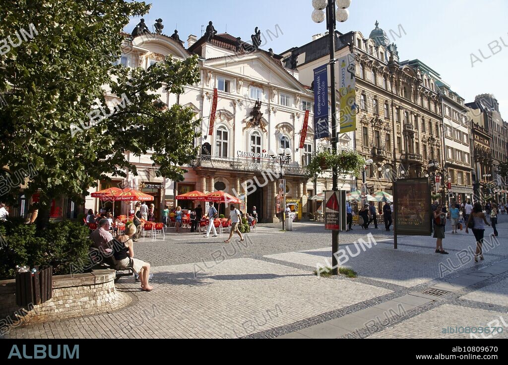 Casino, Na Prikope shopping boulevard, Stare Mesto, Prague, Czech Republic.