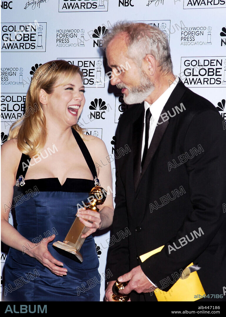 Jan 25, 2004; Los Angeles, CA, USA; Actress RENEE ZELLWEGER and Actor BILL MURRAY at the 61st Annual Golden Globe Awards held at the Beverly Hilton Hotel. Mandatory Credit: Photo by Frank Foden-KPA / KEYSTONE Pictures. (©) Copyright 2004 by Frank Foden.