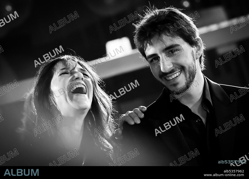 French-British actress and singer Charlotte Gainsbourg with her actor son Ben Attal at the 78 Venice International Film Festival 2021. Les Choses Humaines red carpet. Venice (Itay), September 9th, 2021 (Credit Image: © Marilla Sicilia/Mondadori Portfolio via ZUMA Press).