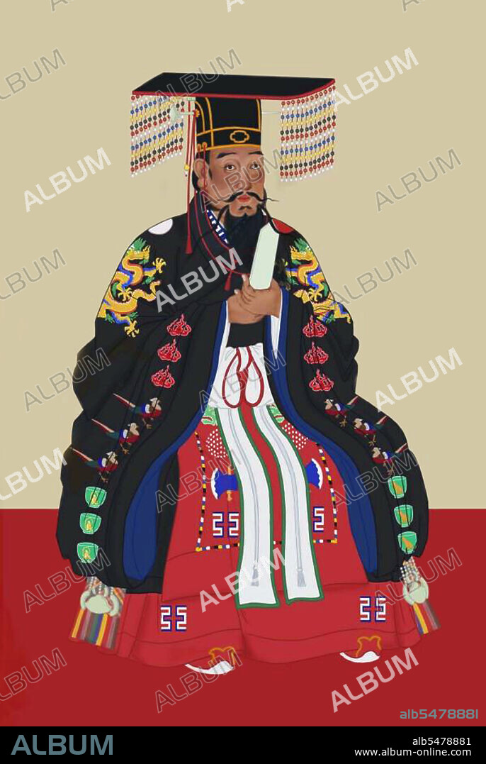 Emperor Yongle, 3rd ruler of the Ming Dynasty (r. 1402-1424). Personal Name: Zhu Di, Zhu Dì. Posthumous Name: Wendi, Wéndì. Temple Name: Chengzu, Chéngzu; Taizong, Tàizong. Reign Name: Ming Yongle, Ming Yonglè. The Yongle Emperor was the third emperor of the Ming Dynasty of China from 1402 to 1424. His Chinese era name Yongle means 'Perpetual Happiness'. He became emperor by conspiring to usurp the throne which was against the Hongwu Emperor's wishes. He moved the capital from Nanjing to Beijing where it was located in the following generations, and constructed the Forbidden City there. After its dilapidation and disuse during the Yuan Dynasty and Hongwu's reign, the Yongle Emperor had the Grand Canal of China repaired and reopened in order to supply the new capital of Beijing in the north with a steady flow of goods and southern foodstuffs. He commissioned most of the exploratory sea voyages of Zheng He. During his reign the monumental Yongle Encyclopedia was completed. The Yongle Emperor is buried in the Changling tomb, the central and largest mausoleum of the Ming Dynasty Tombs.