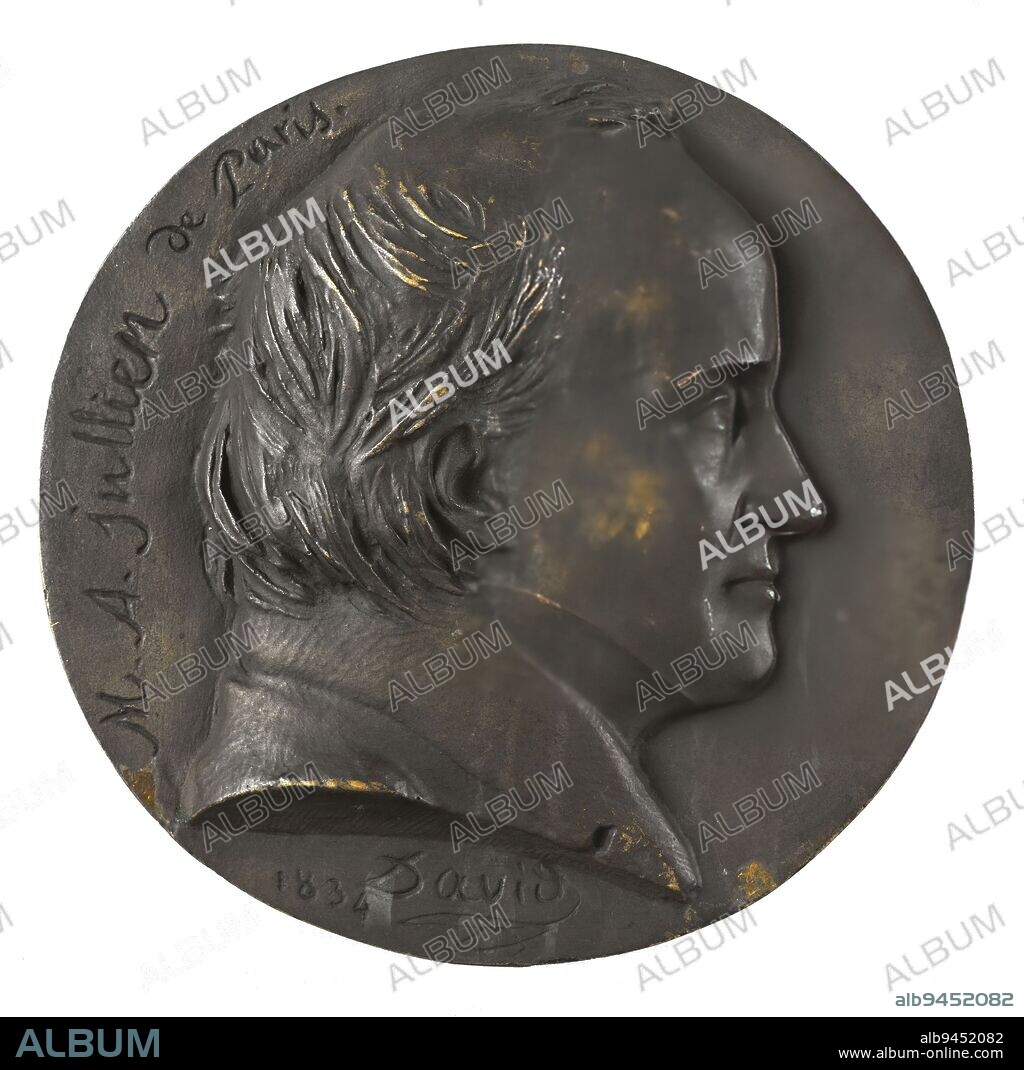 Portrait of Marc-Antoine Jullien, dit Jullien de Paris (1775-1848), man of letters, David d'Angers, Pierre-Jean, Sculptor, In 1834, 1st half of the 19th century, Sculpture, Medallion (sculpture), Dimensions - Work: Diameter: 16.3 cm.