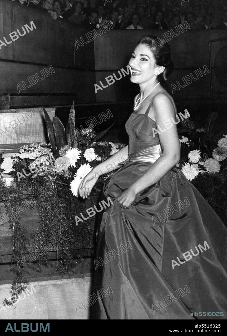 Sep. 23, 1959 - London, England, U.K. - Dramatic opera singer MARIA CALLAS after her first performance in the UK, in the Festival Hall. She was the first opera singer to be equipped with the ingredients of international celebrity: charisma, glamour, wealth. Every female opera singer has been measured against this powerful role model. (Credit Image: © Keystone Press Agency/ZUMA Wire).