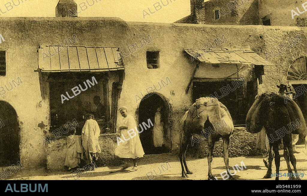 Donut or pastry merchants in Kairouan Tunisia 1900  .