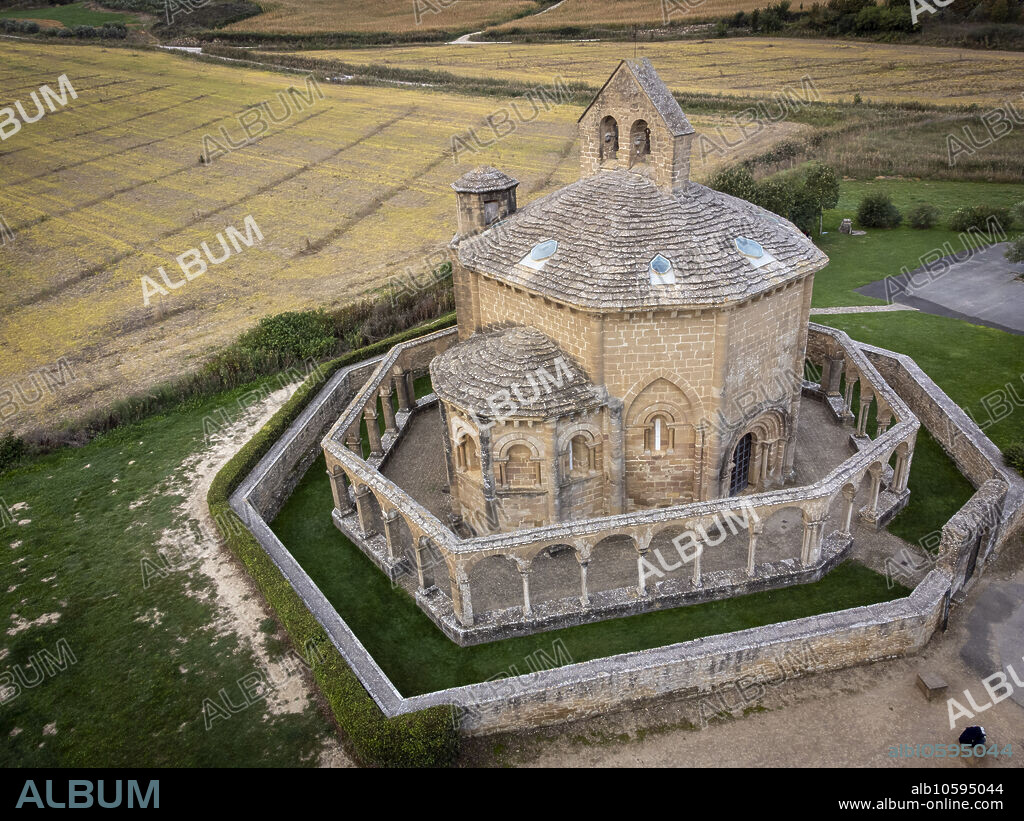 Santa Maria de Eunate church , 12th century, Ilzarbe Valley, Navarra, Spain.