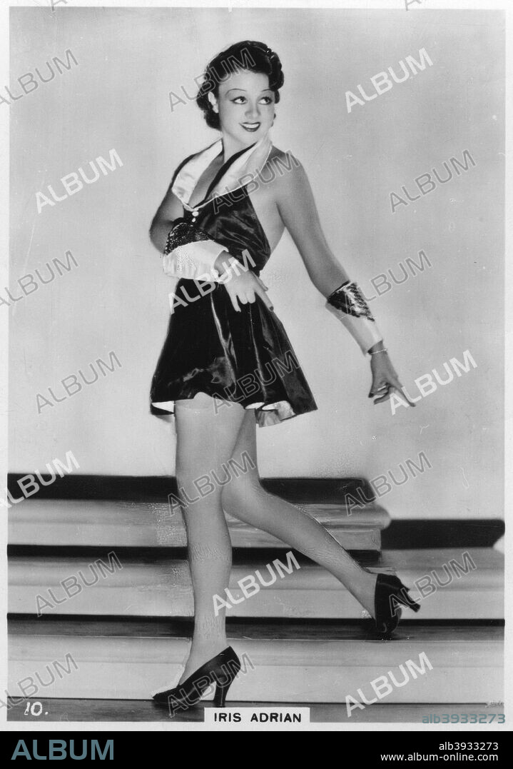 Iris Adrian, American film actress, c1938. After winning a beauty pageant, Iris Adrian (1912-1994) appeared with the Ziegfeld Follies before beginning her film career, initially in silent pictures. Cigarette card from 'Modern Beauties', 3rd series, issued by the British-American Tobacco Company.