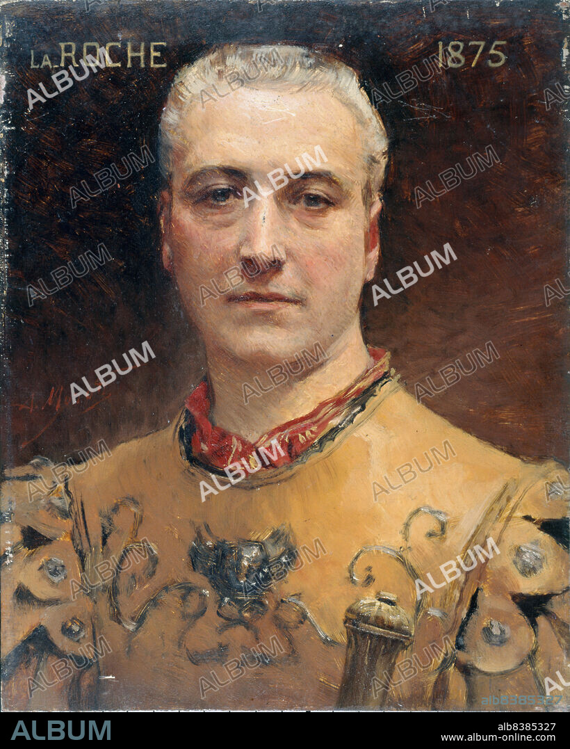 AIME MOROT. Portrait of Jules Laroche (1841-1925), member of the Comédie-Française, in stage costume, c1885.