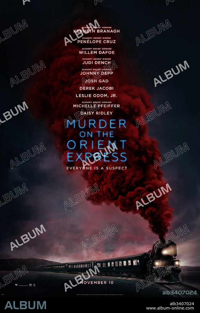 Poster of MURDER ON THE ORIENT EXPRESS, 2017, directed by KENNETH BRANAGH. Copyright 20TH CENTURY FOX.