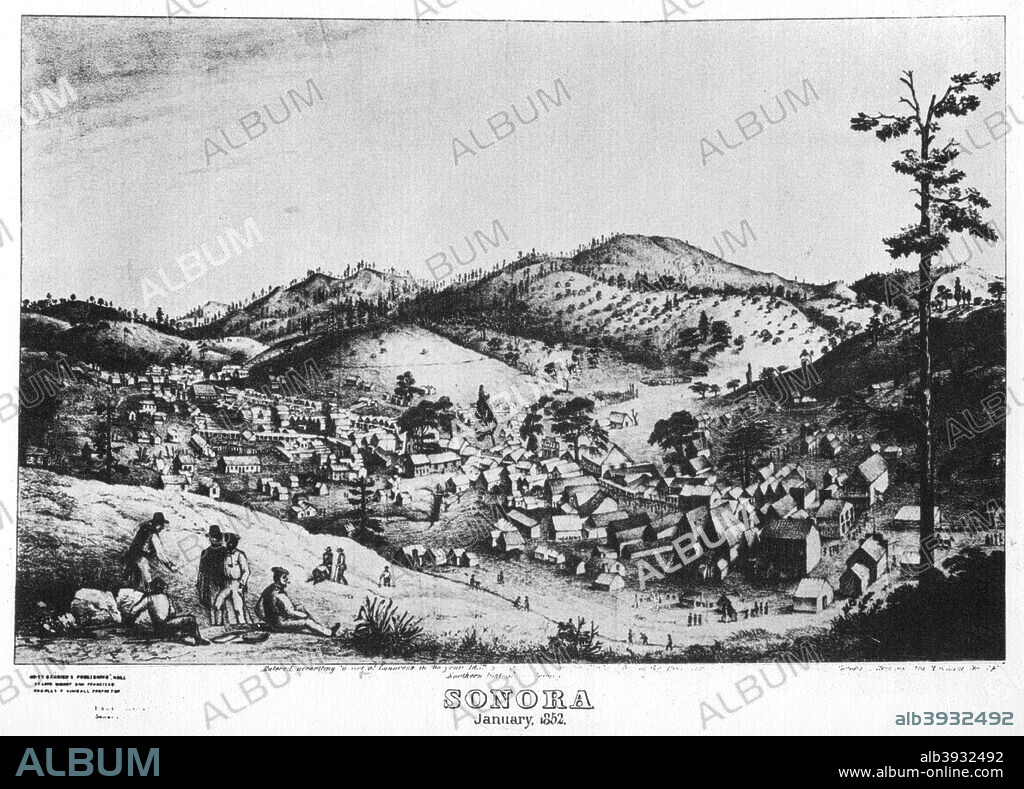 Sonora, California, 1852 (1937). From Old California, In Pictures and Story, by Stewart Edward White and published by Doubleday, Doran and Company (New York, 1937).