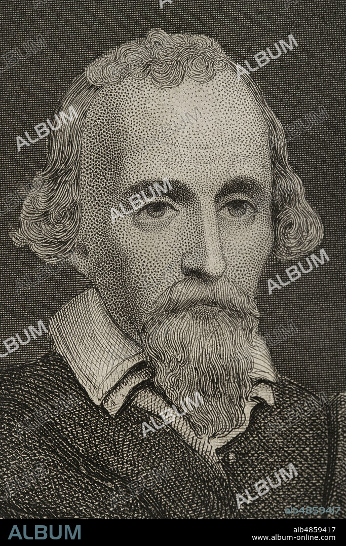 Michael Servetus (1511-1553). Spanish physician and theologian. Persecuted by the Inquisition, he fled to Geneva, where on Calvin's initiative was condemned to be burned at the stake for heresy. Portrait. Engraving. Detail. Historia de las persecuciones políticas y religiosas en Europa (History of political and religious persecutions in Europe). Volume II. Published in Barcelona, 1864.