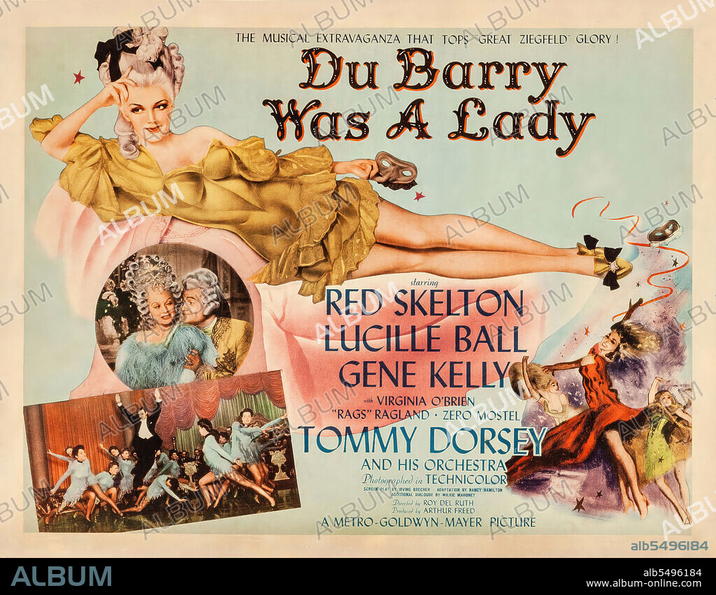 Poster of DU BARRY WAS A LADY, 1943, directed by ROY DEL RUTH. Copyright M.G.M.