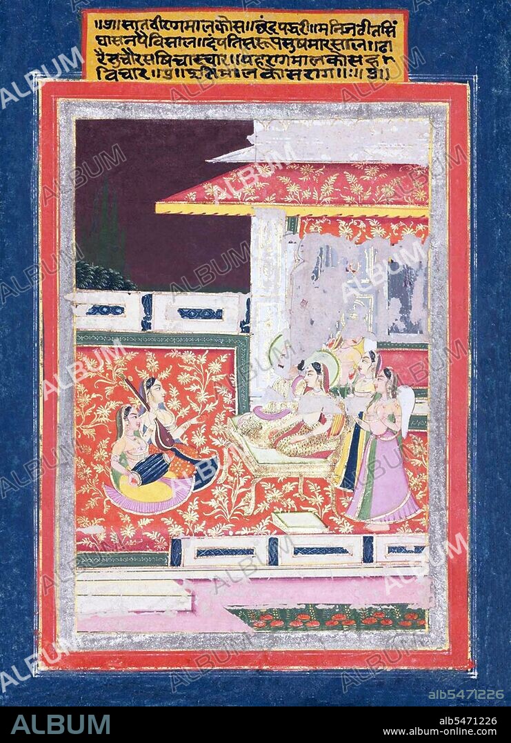 Rajput painting, also known as Rajasthani Painting, is a style of Indian painting, which evolved and flourished during the 18th century in the royal courts of Rajputana, India, flowing from the style of Mughal painting, which itself derived from the Persian miniature. Each Rajput kingdom evolved a distinct style, but with certain common features. Rajput paintings depict a number of themes, including events from epics like the Ramayana and the Mahabharata, Krishna’s life, beautiful landscapes, and human life. Miniatures in manuscripts or single sheets to be kept in albums were the preferred medium of Rajput painting, but many paintings were done on the walls of palaces, inner chambers of the forts, havelis, particularly, the havelis of Shekhawati, the forts and palaces built by Shekhawat Rajputs. The colours were extracted from certain minerals, plant sources, conch shells, and were even derived by processing precious stones. Gold and silver were used. The preparation of desired colours was a lengthy process, sometimes taking weeks. Brushes used were very fine. <br/><br/>.