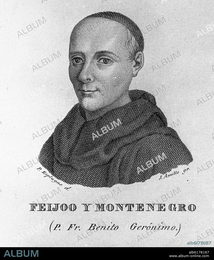 JUAN AMILLS (1800-53) GRABADOR. BENITO JERONIMO FEIJOO (PADRE FEIJOO) - 1676/1764.