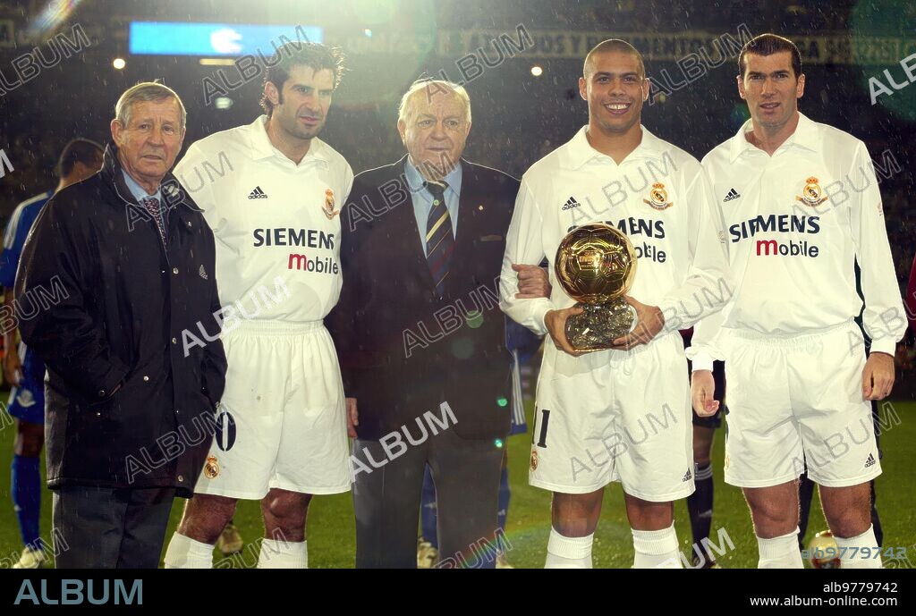 December 18, 2002. Kopa, Figo, Di Stéfano, Ronaldo and Zidane, the five Real Madrid players who have received the Ballon d'Or.