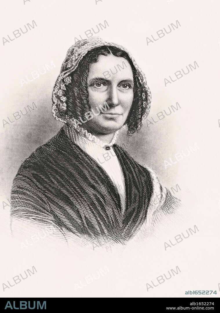 Abigail Powers Fillmore 1798 to 1853 Wife of Millard Fillmore 13th President of the United Statres of America From 19th century engraving by H.B. Hall.