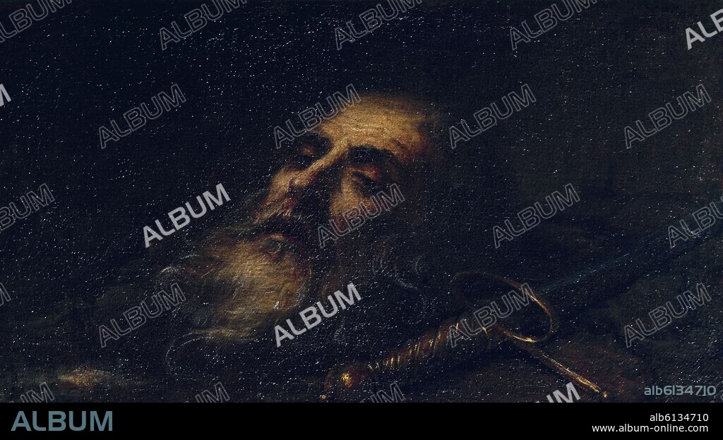 JUAN DE VALDÉS LEAL. CABEZA DE SAN PABLO - SIGLO XVII - BARROCO ESPAÑOL.