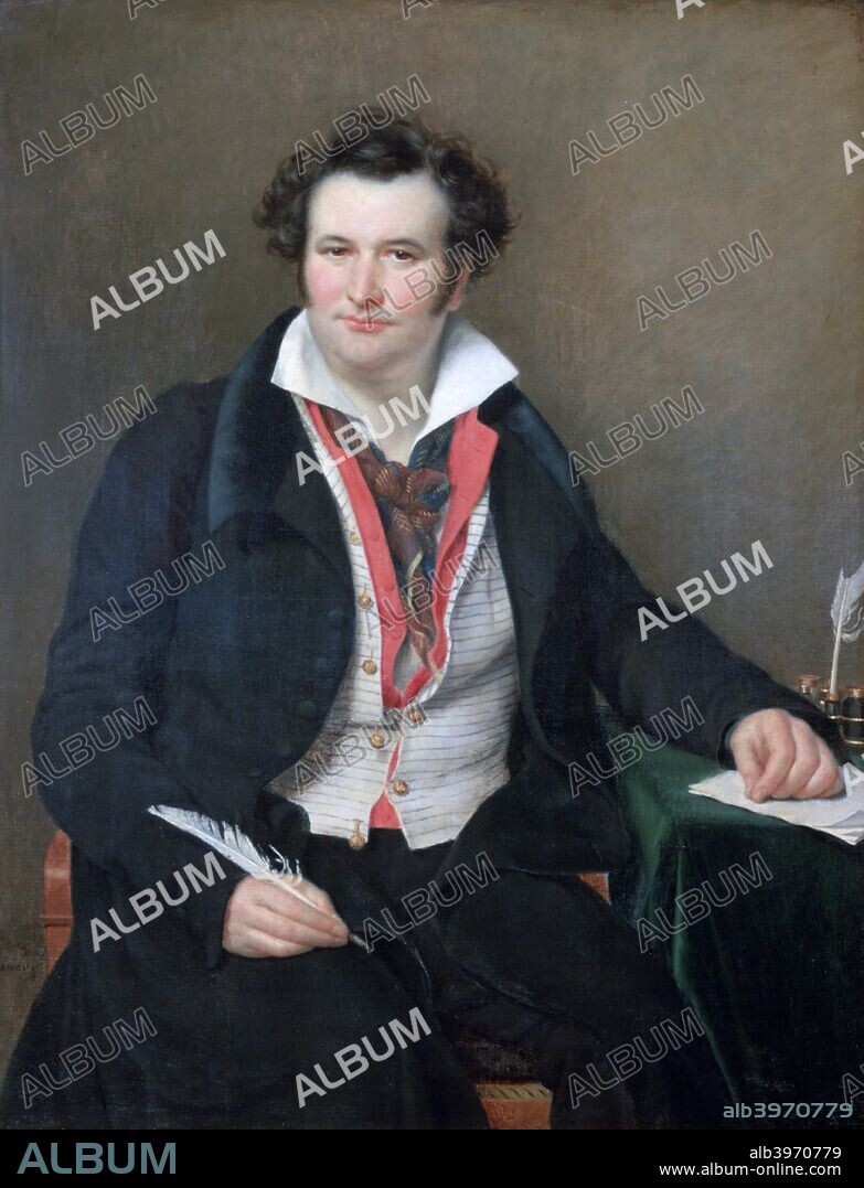 'Portrait of Bernard Wolf', c1823. Bernard Wolf (1778-1850) actor, author and director of the Theatre de la Monnaie in Brussels. Found in the collection of the Louvre, Paris, France.