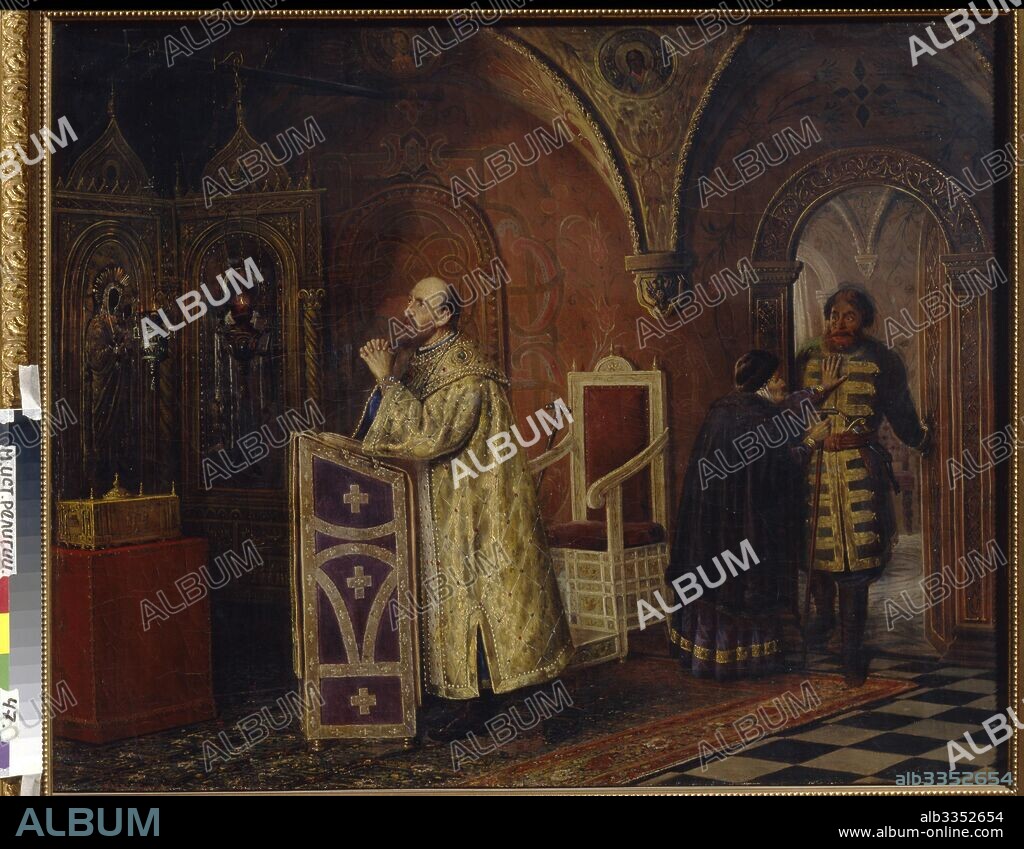 VASILI VLADIMIROVICH PUKIREV. Tsar Ivan IV the Terrible praying.
