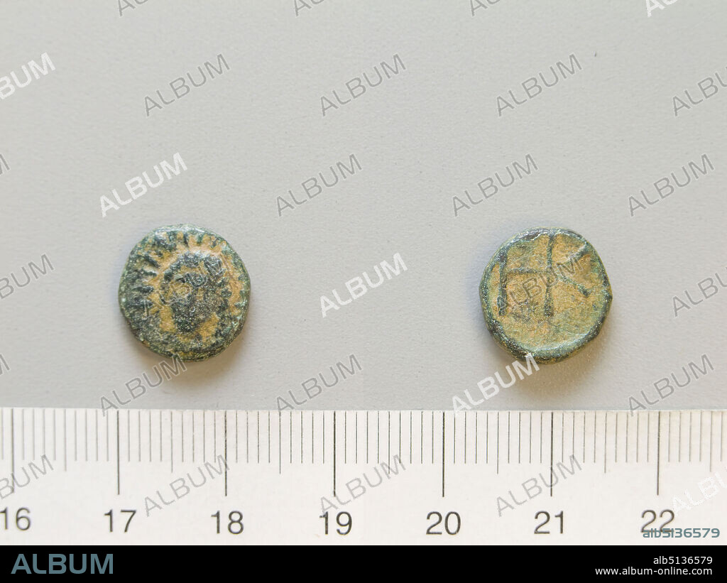 Mint: Cleitor, Coin from Cleitor, 350240 B.C., Copper, 2.03 g, 1:00, 13.5 mm, Made in Cleitor, Arcadia, Greek, 4th3rd century B.C., Numismatics.