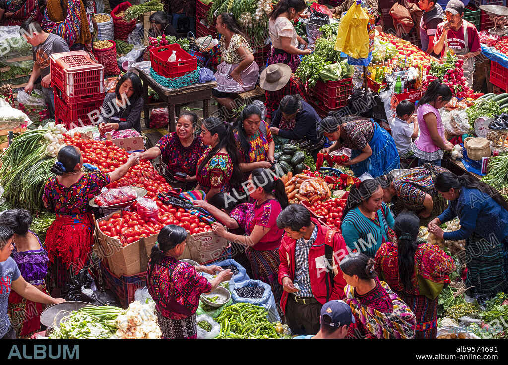 mercado tradicional, Chichicastenango, Quiché, Guatemala, America Central.