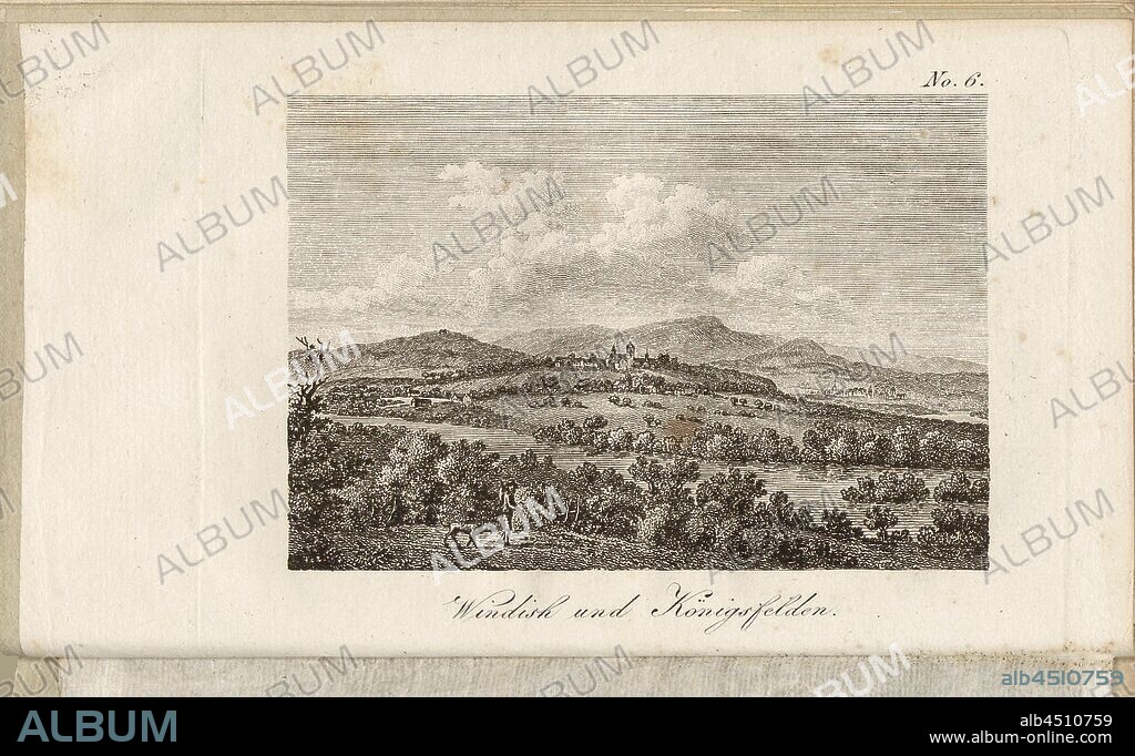 Windisch and Königsfelden, View of Windisch and Königsfelden with surrounding landscape from the 19th century, no. 6, after p. 44, 1805, Heinrich August Ottokar Reichard: Malerische Reise durch einen grossen Theil der Schweiz vor und nach der Revolution. Jena: Seidler, 1805.