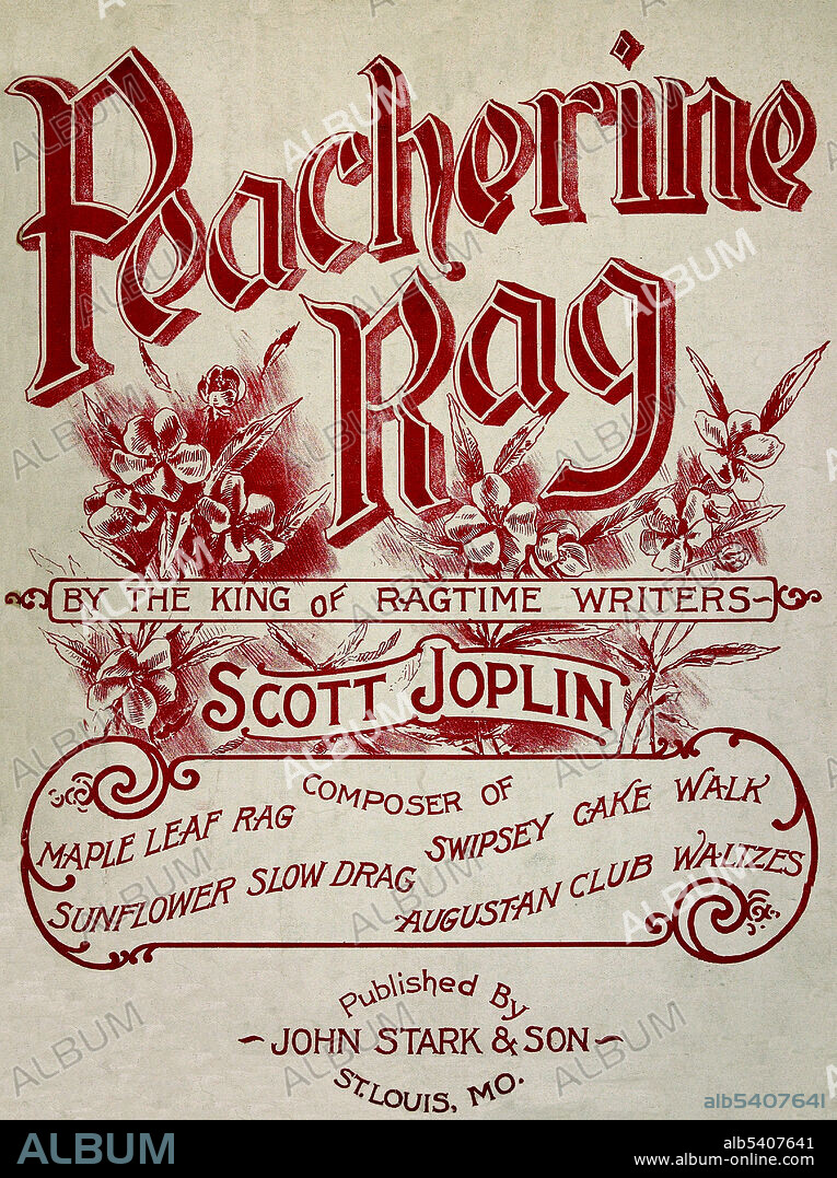 Scott Joplin (November 24, 1868 - April 1, 1917) was an African-American composer and pianist, dubbed the King of Ragtime. The publication of his Maple Leaf Rag in 1899 brought him fame and a steady income for life, though he did not reach this level of success again. In 1901 Joplin moved to St. Louis, where he continued to compose and publish, and regularly performed.