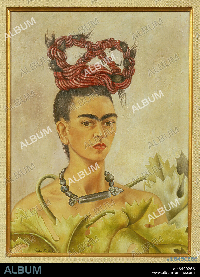FRIDA KAHLO. Self-Portrait with Braid, 1941. 
 
The Jacques and Natasha Gelman Collection of the 20th Century Mexican Art and The Vergel Foundation.