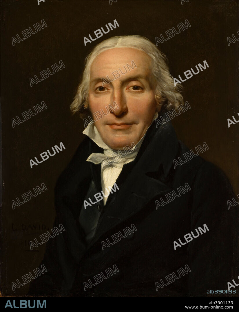 JACQUES LOUIS DAVID. Portrait of Jean-Pierre Delahaye. Date/Period: 1815. Painting. Oil on panel. Height: 609.60 mm (24 in); Width: 488.90 mm (19.24 in).